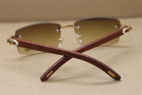 cheap cartier wood frames|cartier rimless wood frame glasses.